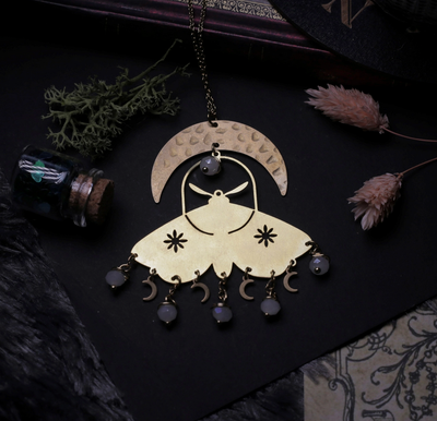 Maxi collier pendentif papillon en laiton - Noémie zomby