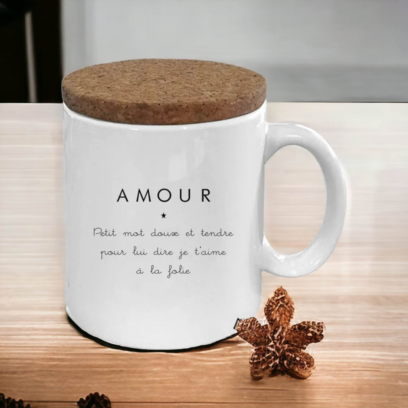 Mug céramique - message - "AMOUR" - Marcel et Lily