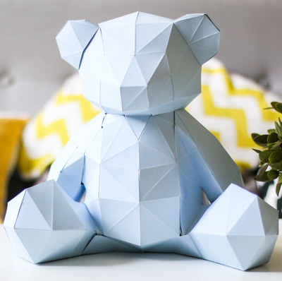 Ourson en papier 3d - Agent Paper