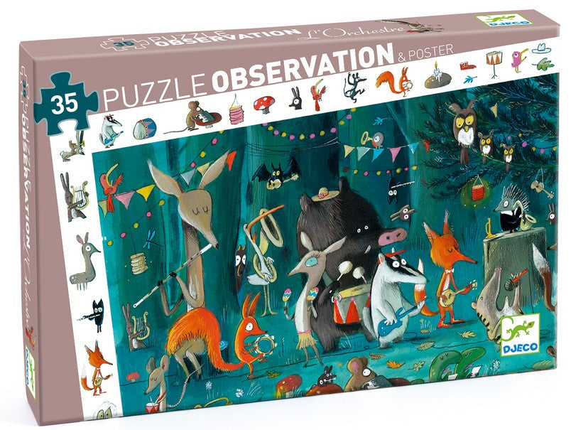 Puzzle d'observation - L'orchestre - 35 pcs - DJECO