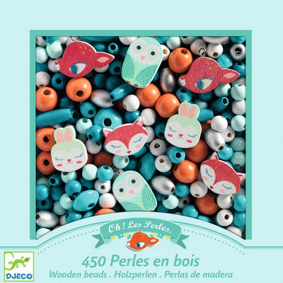 Coffret - Perles bois - Petits animaux - DJECO