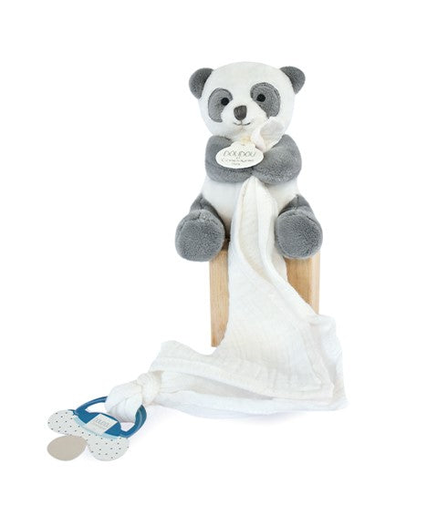 Panda avec doudou attache sucette -  Doudou et Cie -  Doudou et Cie