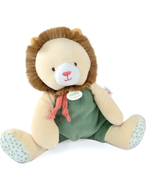 Doudou Lion beige et vert - 30 cm - Doudou et Cie