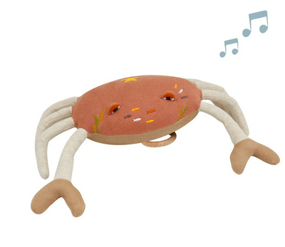 Doudou musical Crabe pour bébé - Sable - L'oiseau Bateau