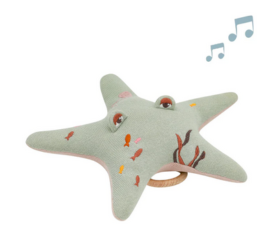 Doudou musical Étoile de mer pour bébé - Mint - L'oiseau Bateau