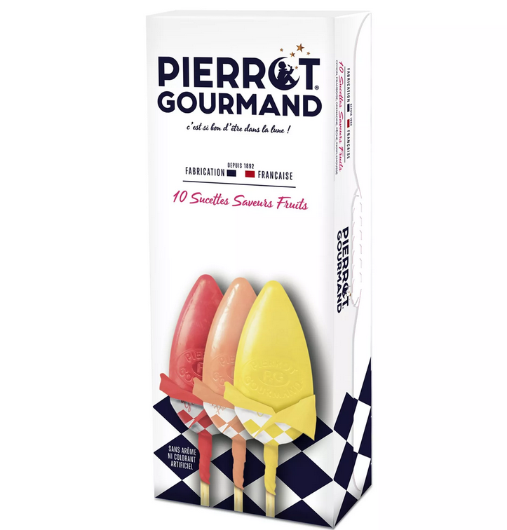 Etui 10 sucettes saveur Fruits - Pierrot Gourmand