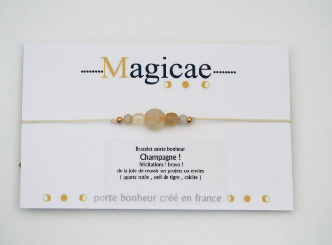 Bracelet porte bonheur Champagne !  - Magicae