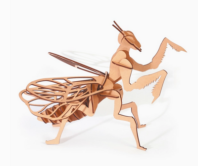 MAQUETTE BOIS 3D MANTE RELIGIEUSE 27 PCES
