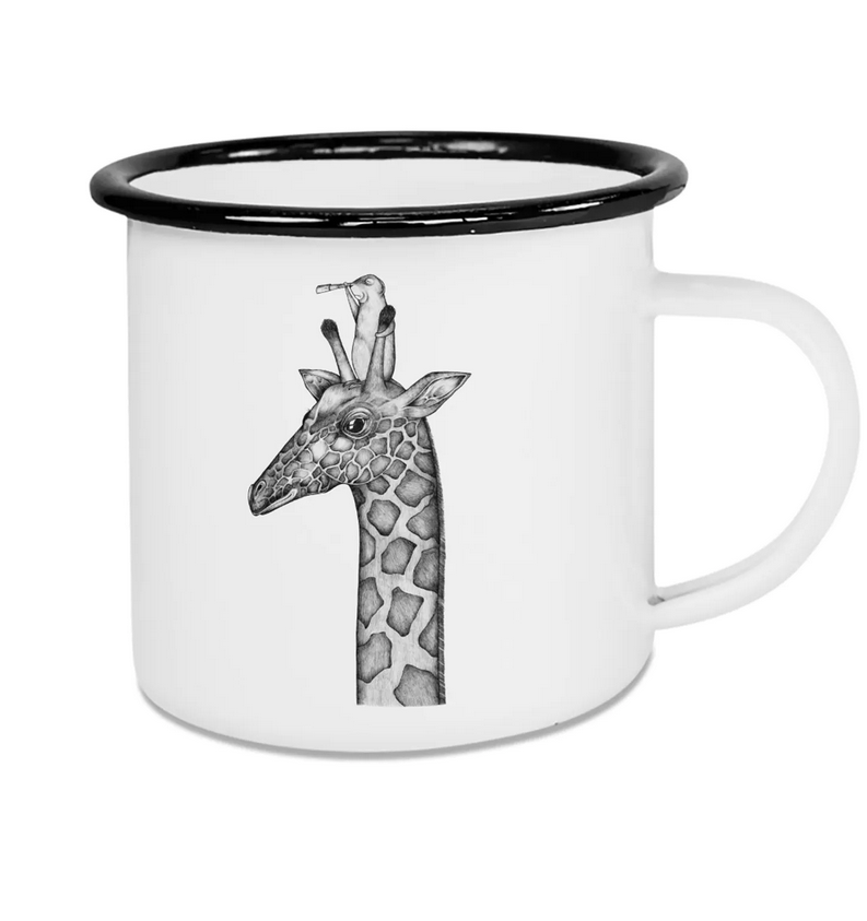 Tasse en émail - girafe