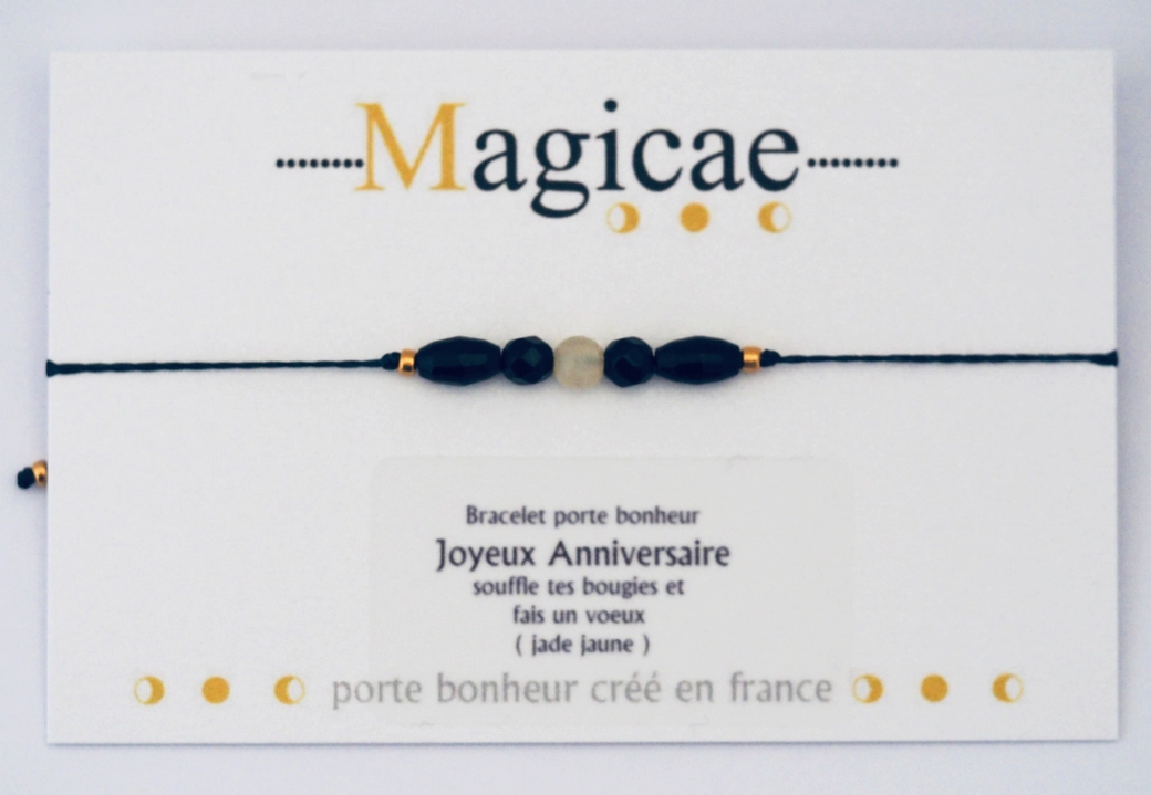 Bracelet porte bonheur "JOYEUX ANNIVERSAIRE" - Magicae