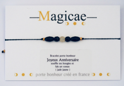 Bracelet porte bonheur "JOYEUX ANNIVERSAIRE" - Magicae