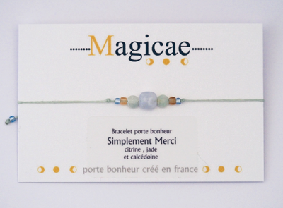 Bracelet porte bonheur "SIMPLEMENT MERCI" - Magicae