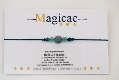 Bracelet porte bonheur "TRÈFLE A 4 FEUILLES" - Magicae