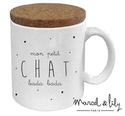 Mug céramique "Mon petite chat bada bada" Marcel et Lily Cadeau Servane Conceptstore