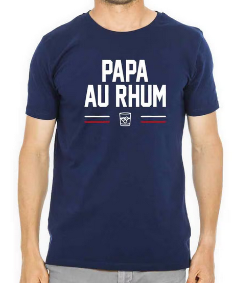 T-shirt homme papa au rhum bleu navy Servane Conceptstore. Fête des pères