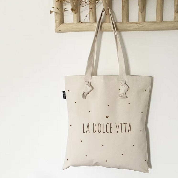 Tote-Bag à noeuds écru " La Dolce Vita"  - Marcel et Lily