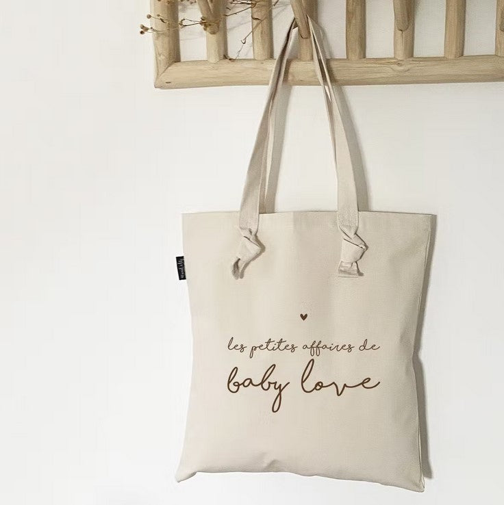 Tote-Bag à noeuds écru " Les petites affaires de Baby Love"  - Marcel et Lily