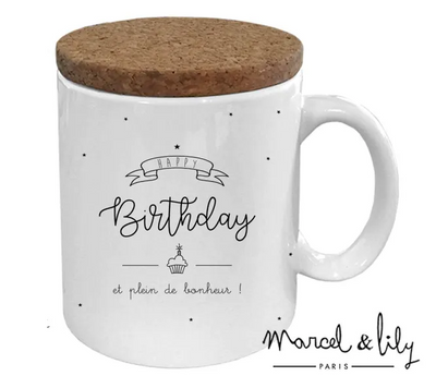 Mug céramique "Happy birthday" Marcel et Lily Cadeau Servane Conceptstore