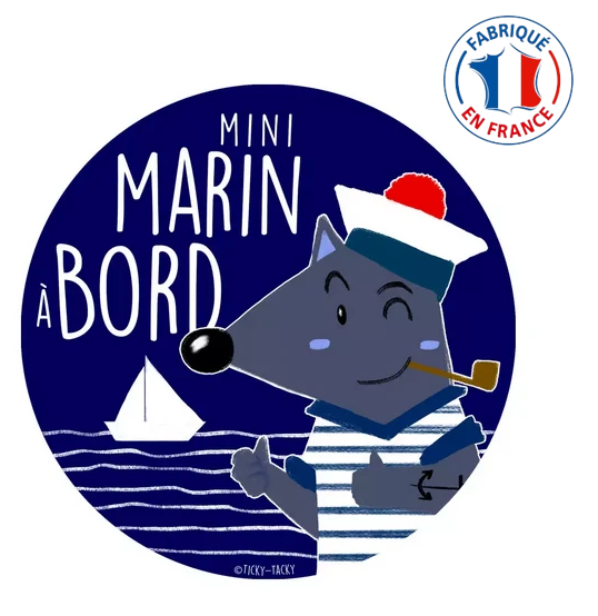 Stickers voiture – Mini Marin à bord