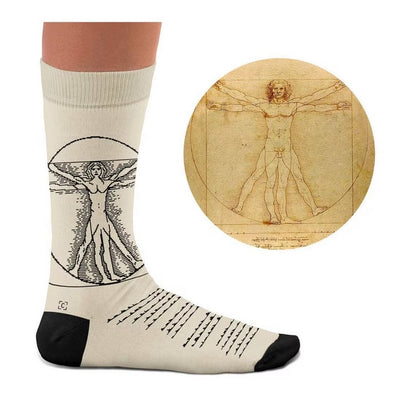Chaussettes "Vitruvian Man" - Leonard de Vinci - Curator Socks