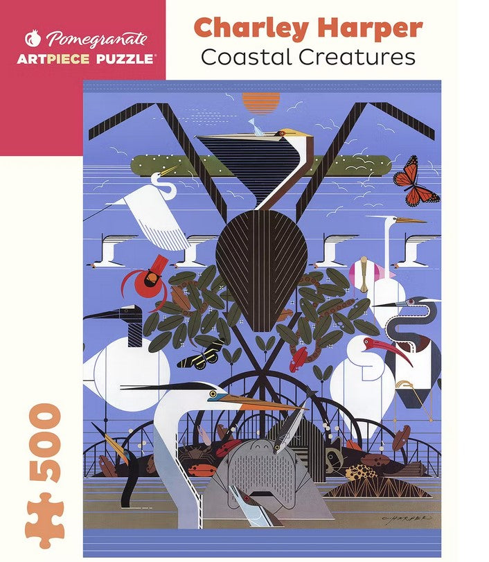 Puzzle -Charley Harper: Coastal Creatures - 500 pièces