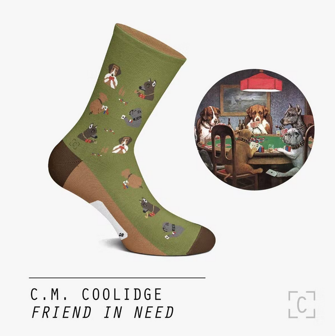 Chaussettes "Friend in Need"- C M Coolidge - Curator Socks