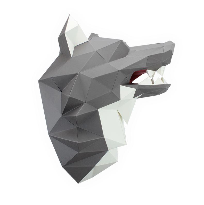 Loup en papier 3d- Agent Paper