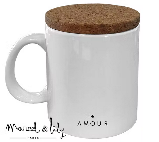 Mug céramique - message - "AMOUR" - Marcel et Lily
