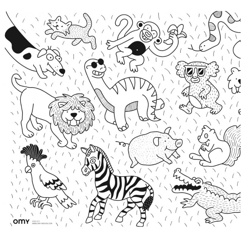 Coloriage format pocket - Animaux