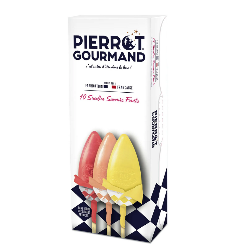 Etui 10 sucettes saveur Fruits - Pierrot Gourmand