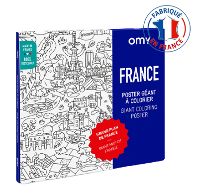 Poster à colorier grand format encadrable - France