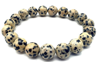 Bracelet Jaspe Dalmatien perles  10mm/ 8mm / 6mm