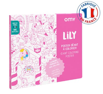 Poster à colorier grand format encadrable - Lily